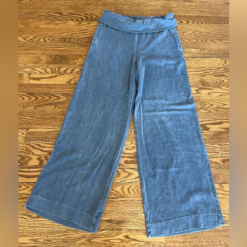 Poetry Hemp & Organic Cotton Pull-On Blue Lounge Pants Womens Size 8
